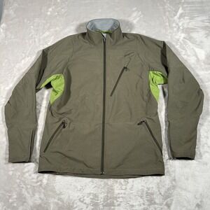 Patagonia Integral Jacket Mens L Green Full Zip PolarTec Soft Shell Zip Pocket